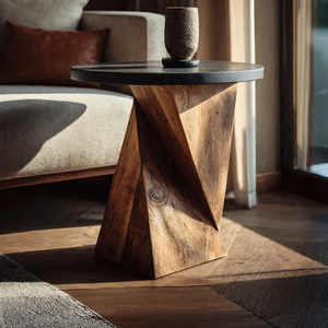 Mid Century Wooden Side Table For Cozy Bedroom Nightstand