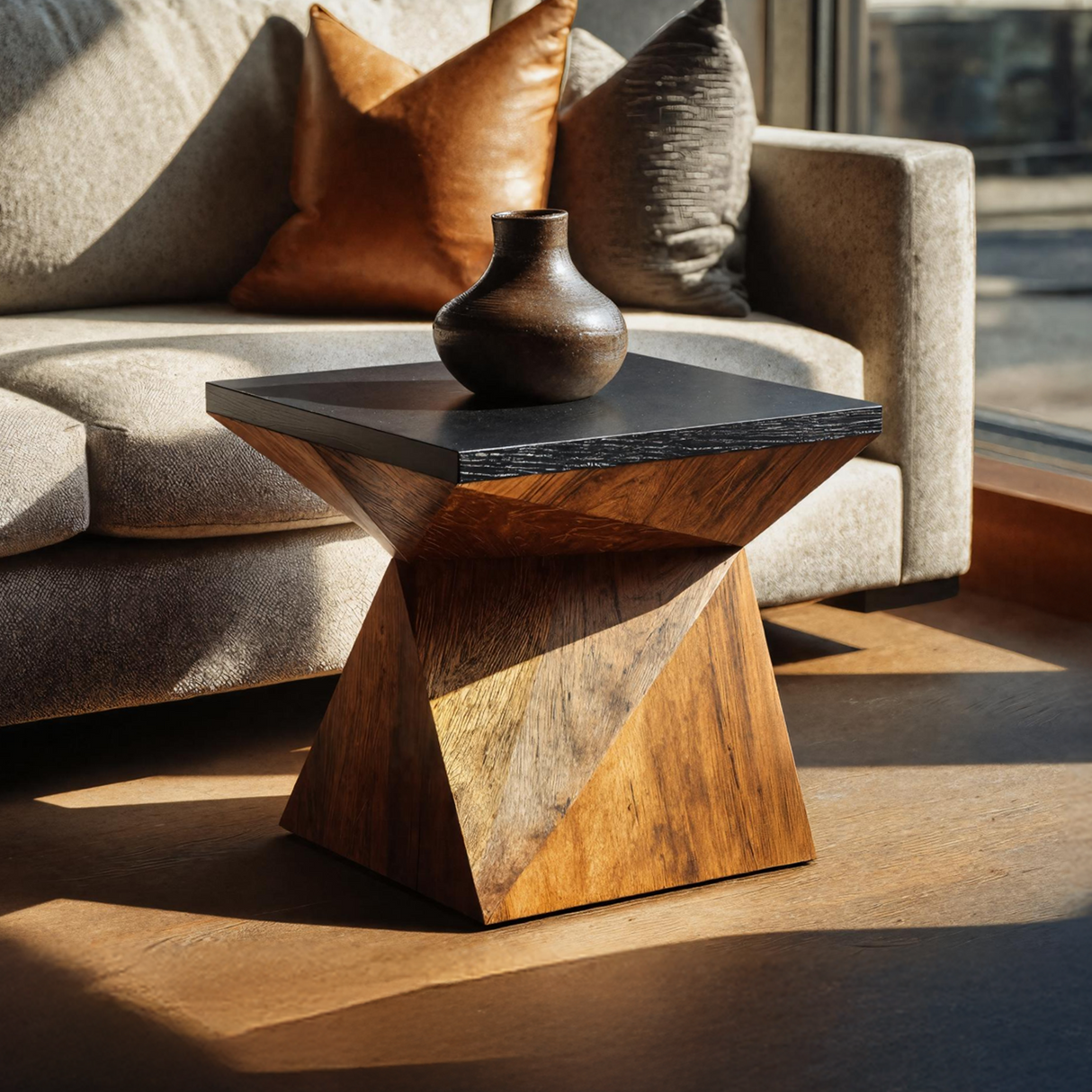 Mid Century Live Edge Side Table For Furniture Decor Ideas