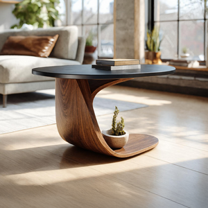 Handcrafted Solid Wood End Table For Natural Home Decor