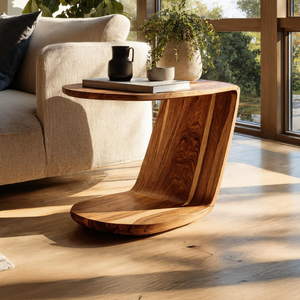 Handcrafted Live Edge Side Table For Furniture Collection