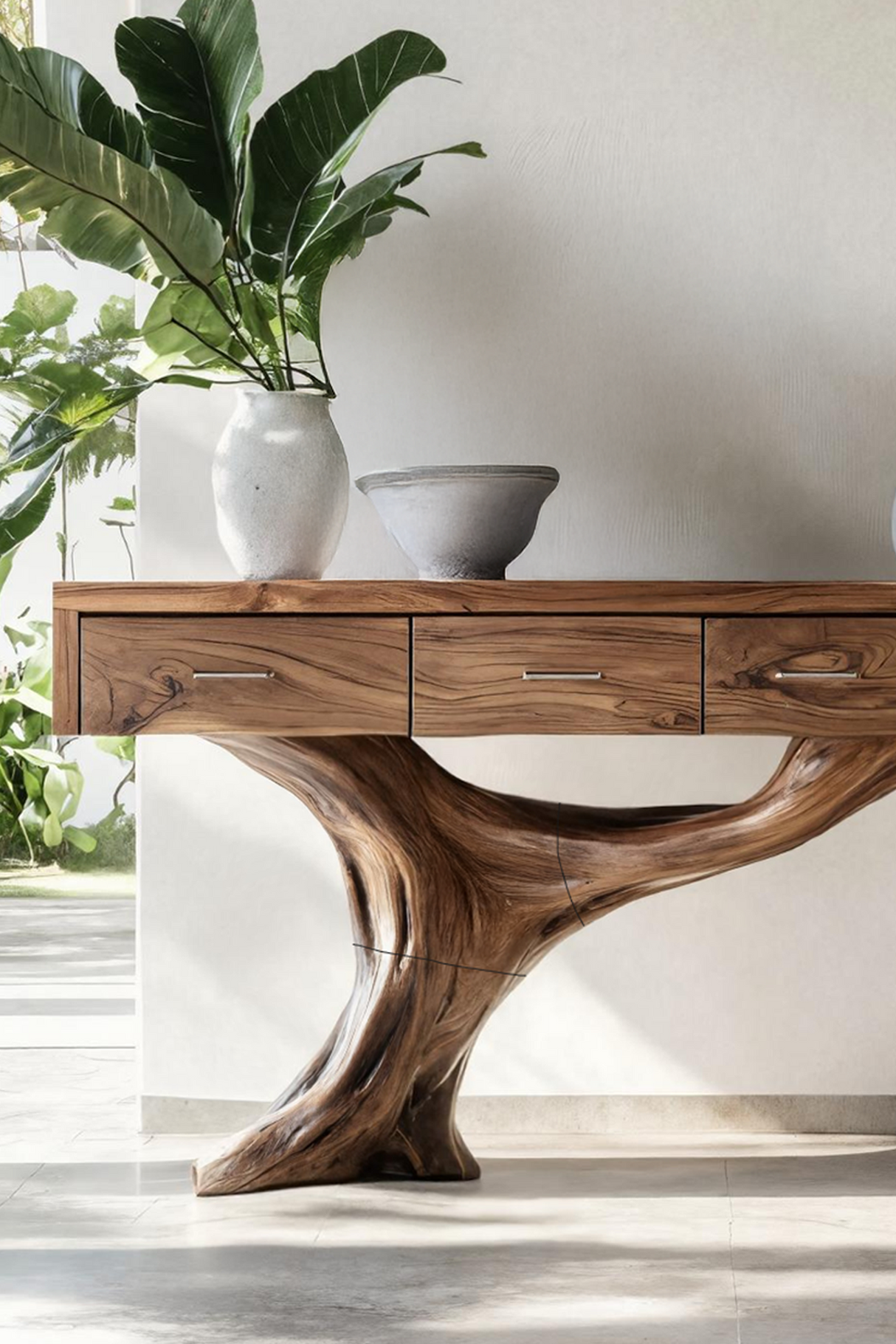 Farmhouse Solid Wood Dressing Table For Bedroom Decor And Storage