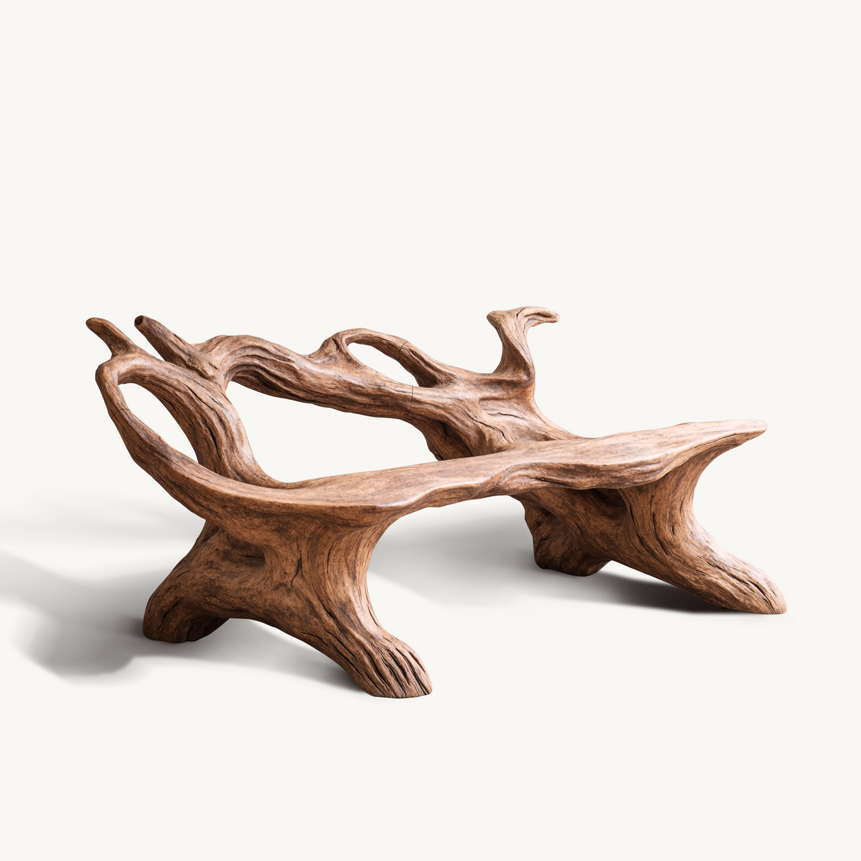 Farmhouse Branch Bench For Comfortable Living Room Seating