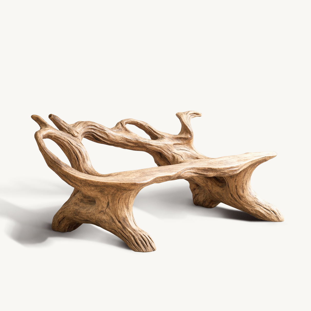 Farmhouse Branch Bench For Comfortable Living Room Seating