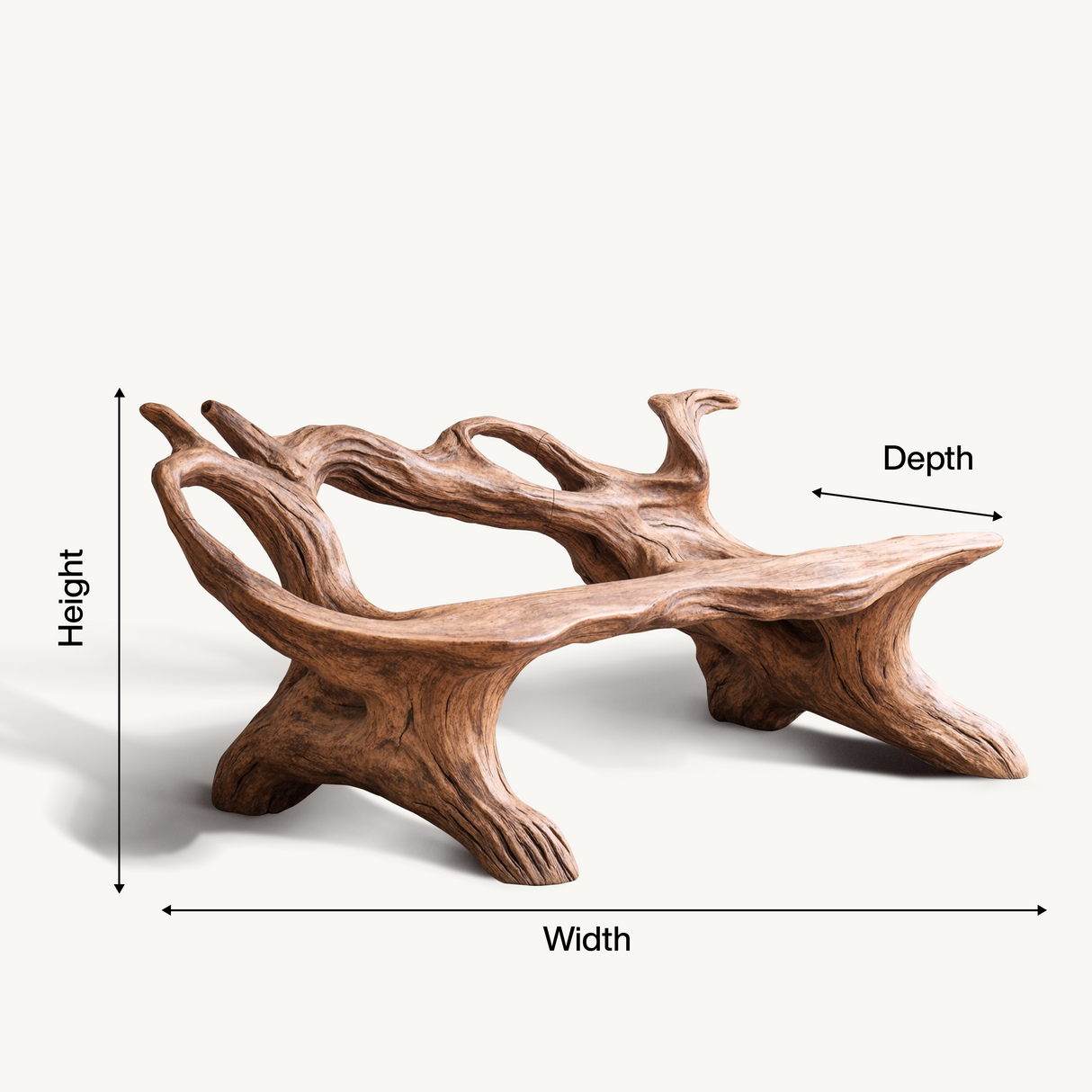 Farmhouse Branch Bench For Comfortable Living Room Seating
