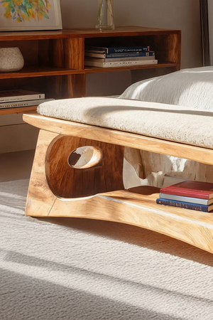 Modern Wooden Bench For Natural Bedroom Decor