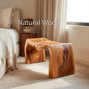 Live Edge Wooden Bench For Entryway Seating And Display