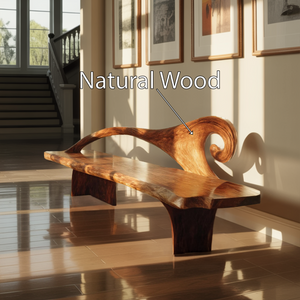 Natural Rustic Wood Entryway Bench For Home Hallway