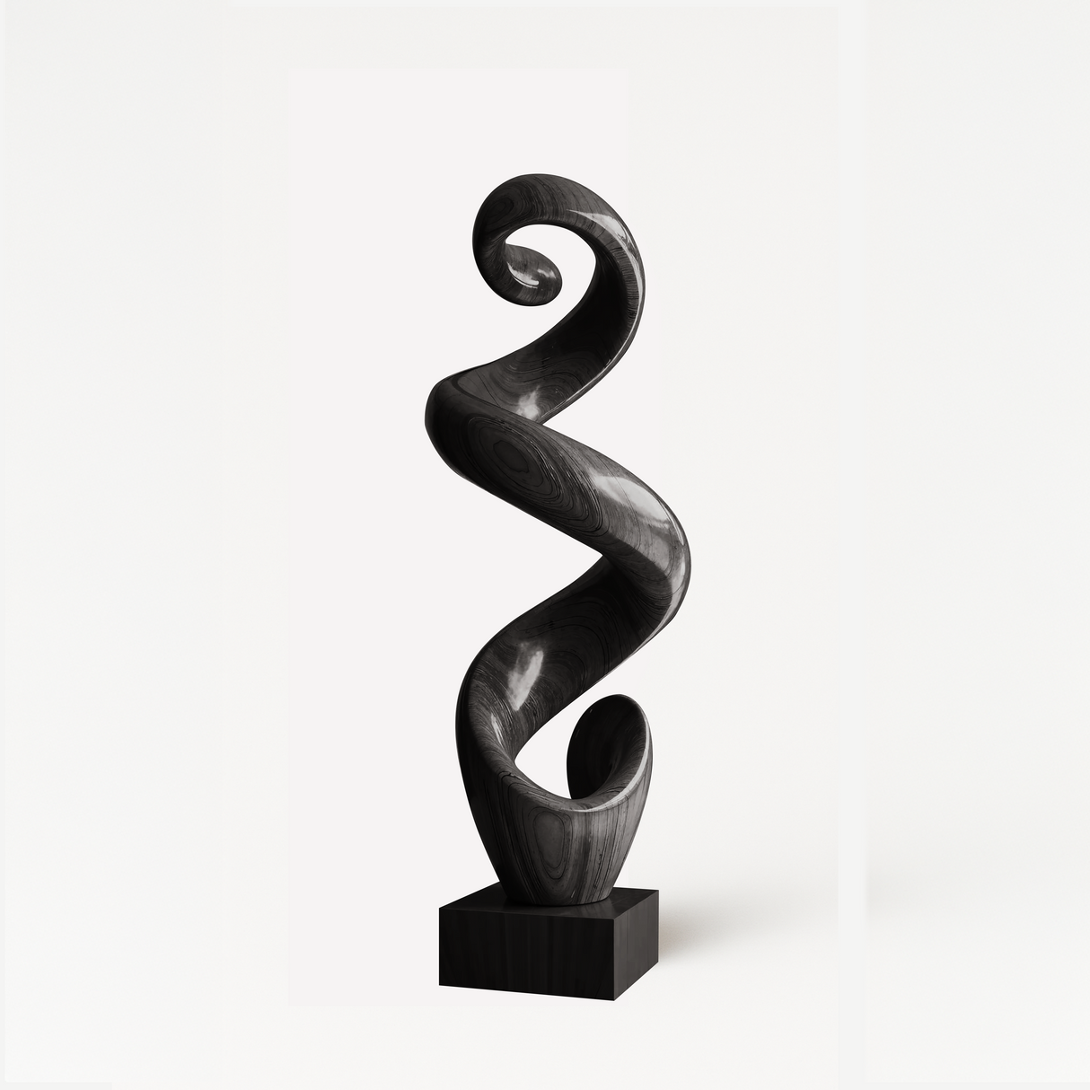 Rustic Large Twisted Spiral Floor Art For Office Decor