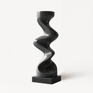 Rustic Solid Wood Abstract Sculpture For Patio Design