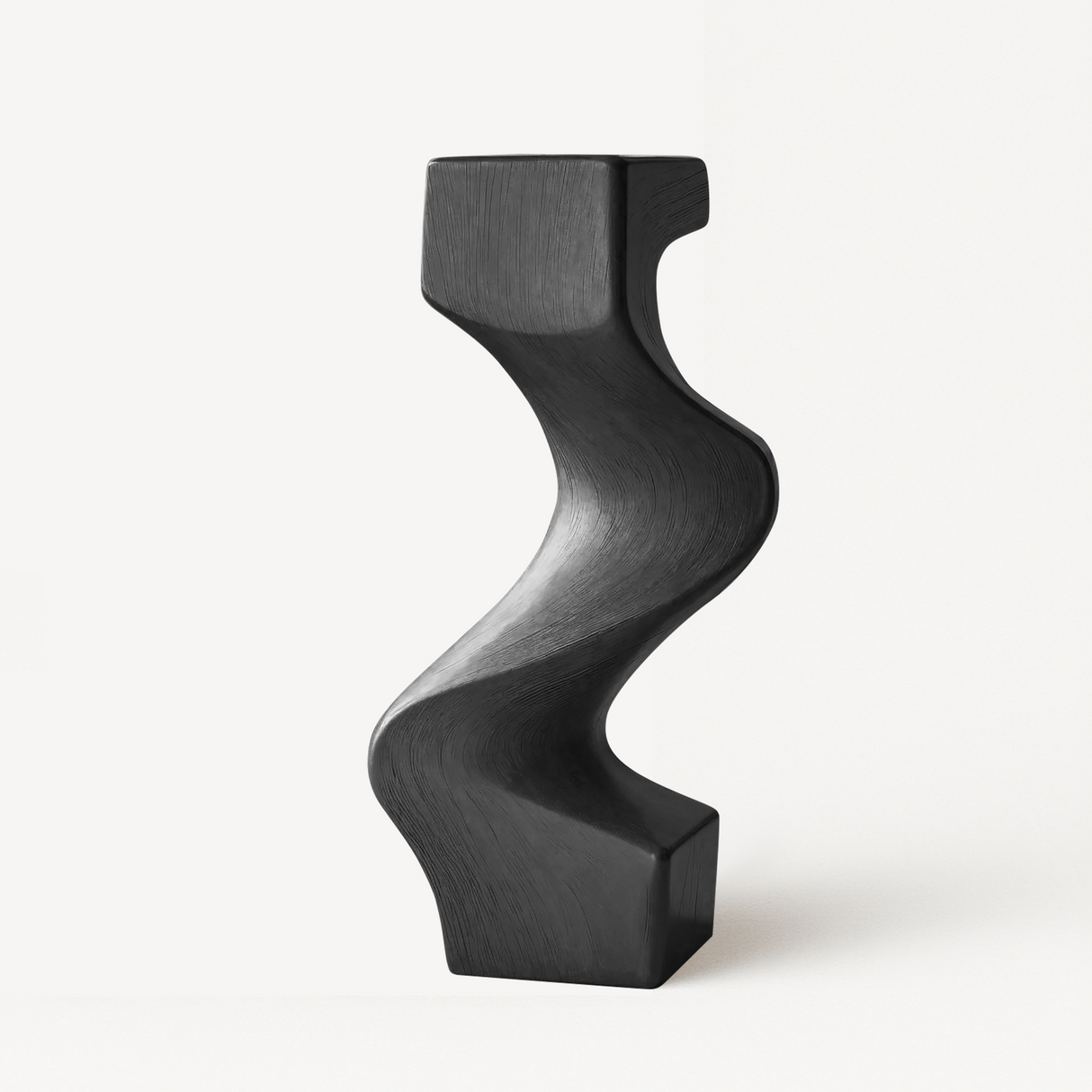 Mid Century Wooden Abstract Sculpture For Furniture Decor