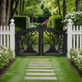 Rustic Tree Branch Gate Design For Garden Entrance