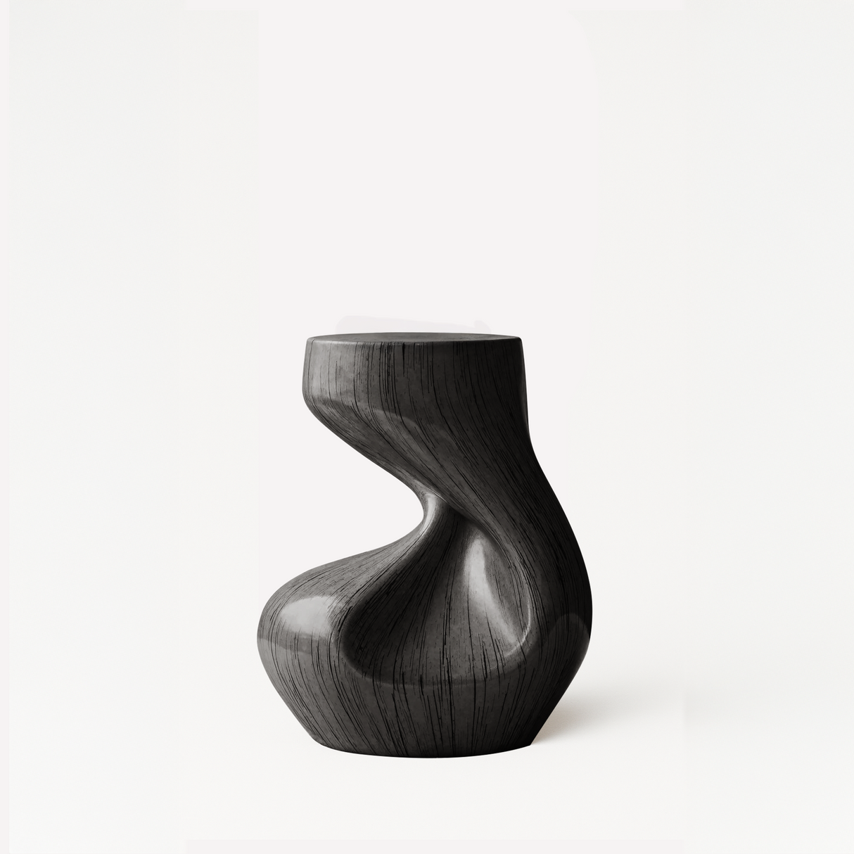 Handcrafted Solid Wood Abstract Sculpture For Entryway