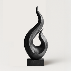 Handcrafted Abstract Wood Statue For Home Accent