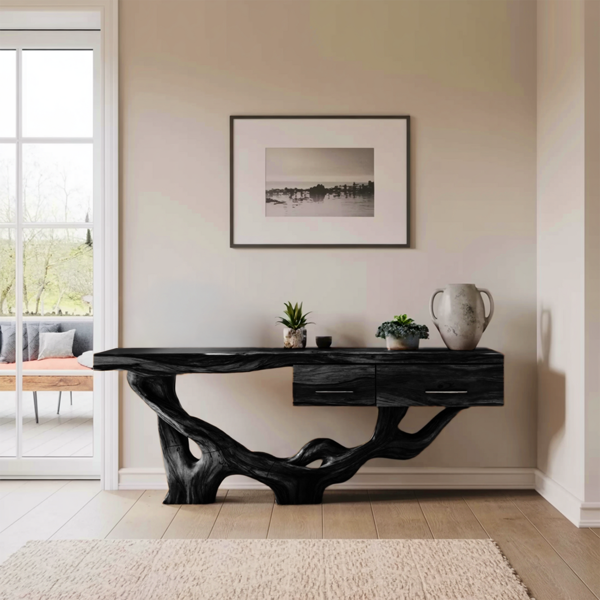 Rustic Wooden Console Table For Furniture Decor Vintage Farmhouse