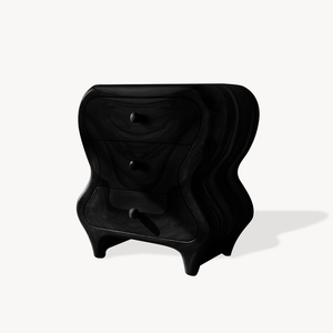 Sculptural Cabinet With Organic Curves And Drawers For Bedroom And Entryway
