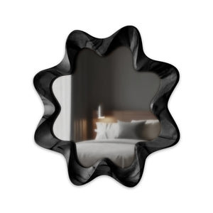 Modern Organic Wavy Flower Mirror Entryway Living Room Or Bedroom