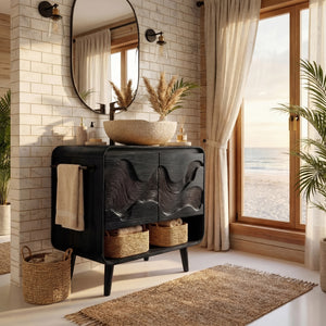 Coastal Wooden Bathroom Vanity For Bathroom