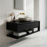Contemporary Wall Mounted Wood Bathroom Vanity For Bathroom