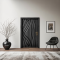 Modern Carved Wooden Door For Interior Entryway