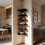 Rustic Leaf Floating Shelf Kitchen Wall Organizer Display
