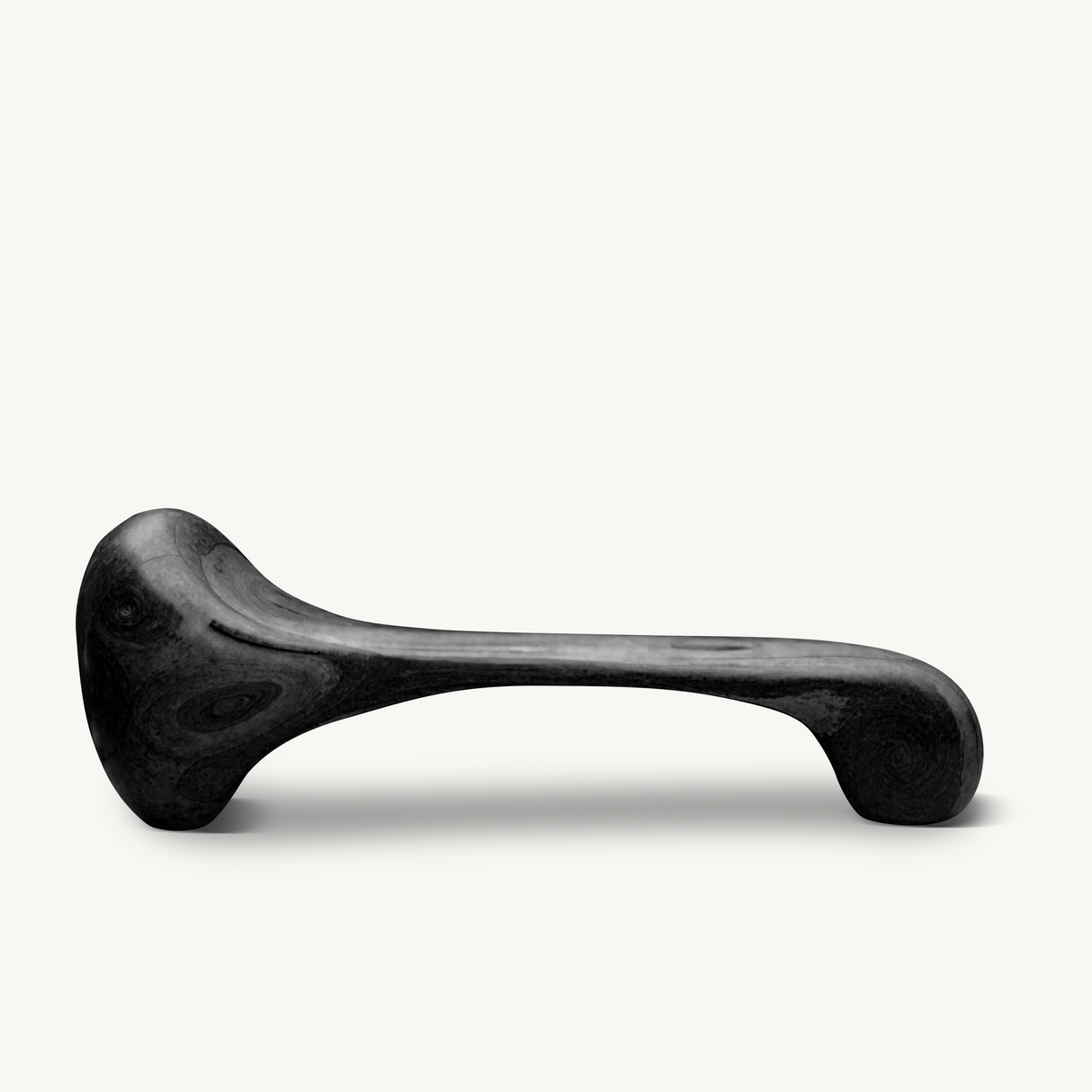Sculptural Wood Bench For Garden Poolside Or Patio