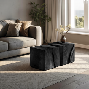Modern Solid Wood Cube Coffee Table For Furniture Decor