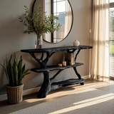 Farmhouse Solid Wood Console Table For Modern Rustic Furniture Style