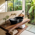 Farmhouse Wood Wash Basin Natural Style For Bathroom