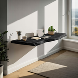 Minimalist Floating Live Edge Desk For Home Office