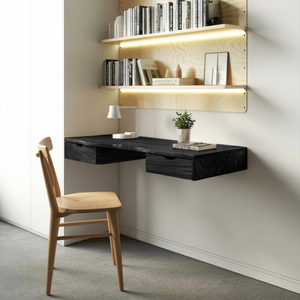 Modern Floating Desk With Drawers For Home Office