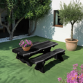 Rustic Outdoor Picnic Table And Bench Set For Garden