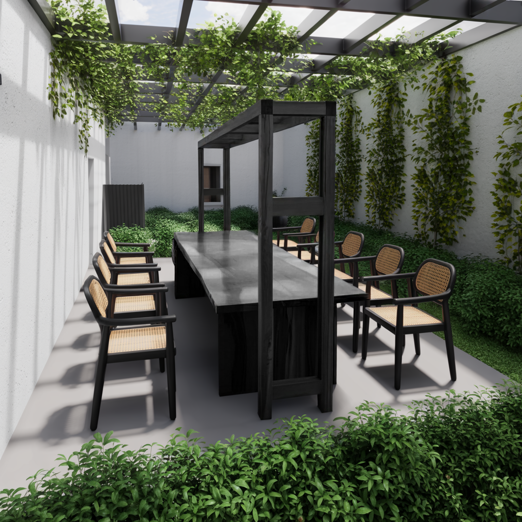 Modern Outdoor Dining Table For Patio Or Garden Space