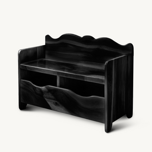 Montessori Bench With Book Storage For Kids Room Entryway And Playroom