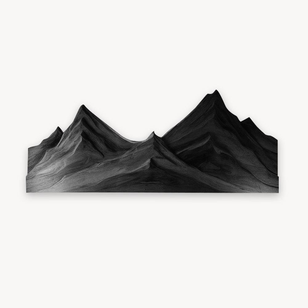 Rustic Mountain Wall Art Triptych Carving For Bedroom And Living Room