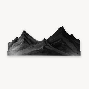 Rustic Mountain Wall Art Triptych Carving For Bedroom And Living Room