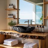 Farmhouse Handcrafted Wooden Vessel Sink For Bathroom