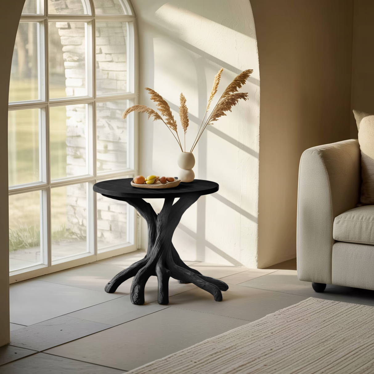 Rustic Wooden End Table For Entryway Design Functional Wall Display