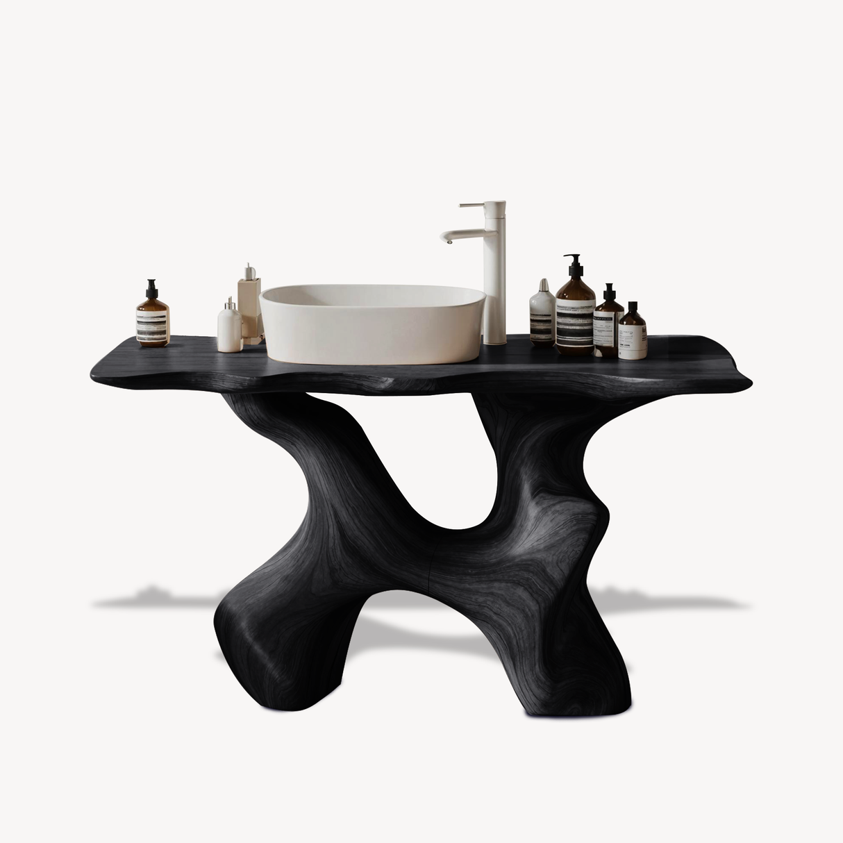 Rustic Solid Wood Vanity For Handmade Bathroom Look