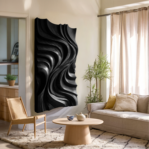 Contemporary Wall Art Piece Large Carved For Home Decor