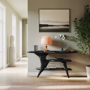Farmhouse Live Edge Console Table For Unique Entryway Design