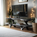 Modern Wooden Live Edge TV Console For Christmas Entryway Furniture