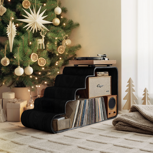 Modern Wooden Record Stand For Bedroom Christmas Decoration