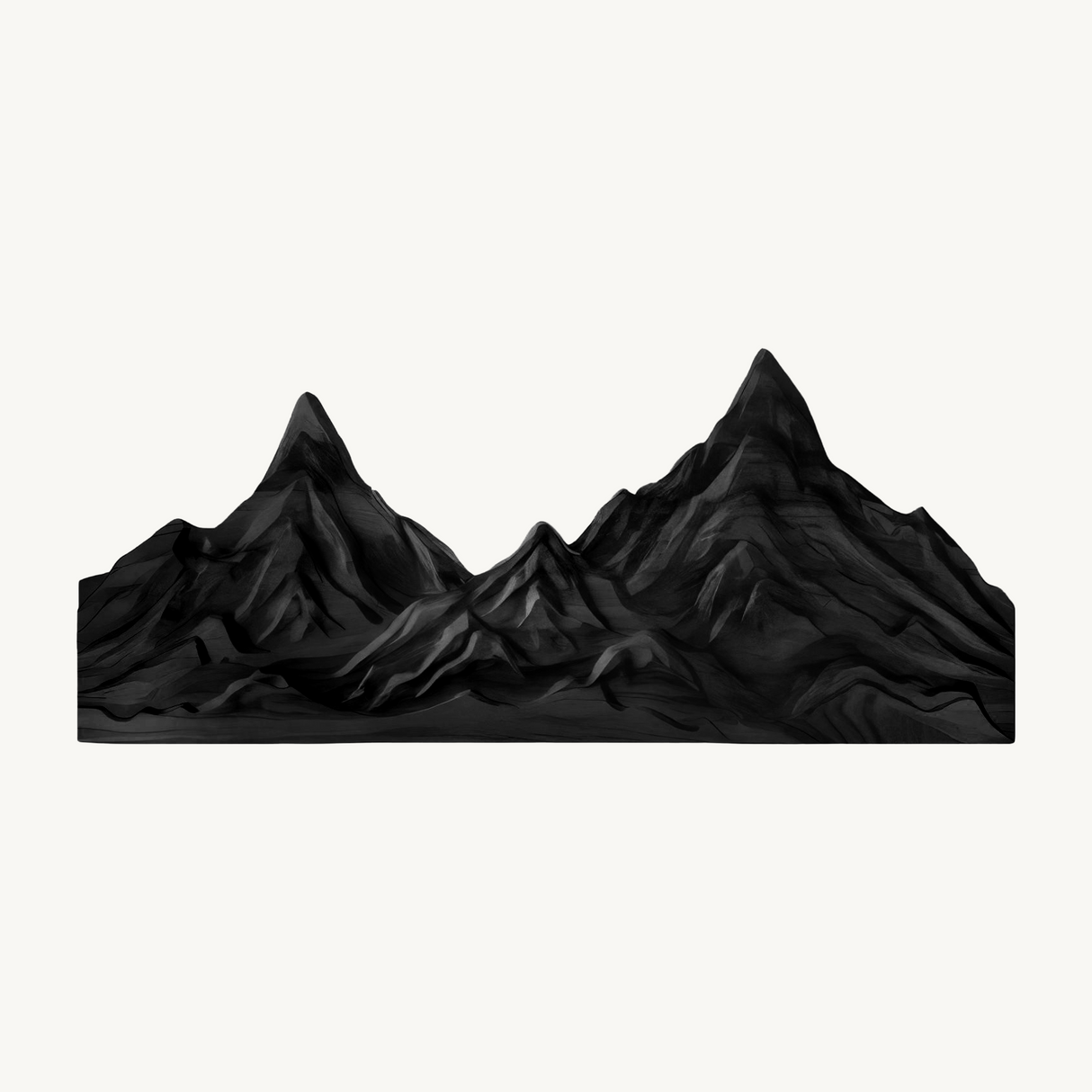 Rustic Mountain Wall Art Sculpture Hand Carved For Bedroom And Living Room
