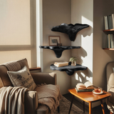 Handcrafted Wooden Live Edge Mushroom Shelf For Entryway Design