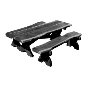 Rustic Outdoor Picnic Table And Bench Set For Garden