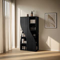 Modern Curved Cabinet Sculptural Doors Kitchen And Living Room
