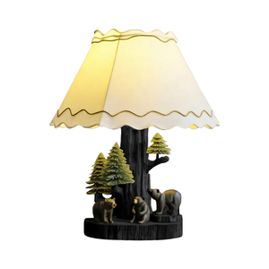 Rustic Bear Table Lamp For Cozy Winter Decor