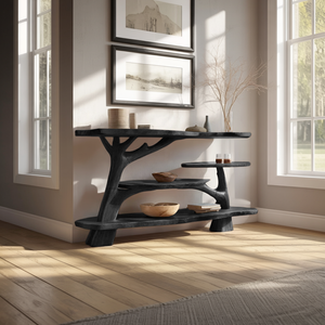 Farmhouse Solid Wood Console Table For Entryway Furniture Decor