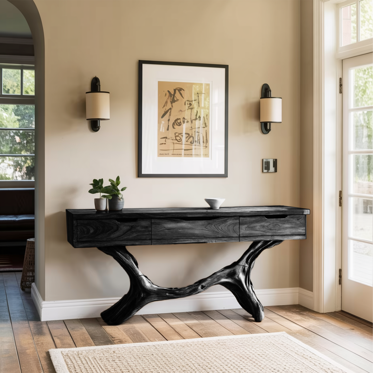 Rustic Solid Wood Dressing Table For Cozy Bedroom