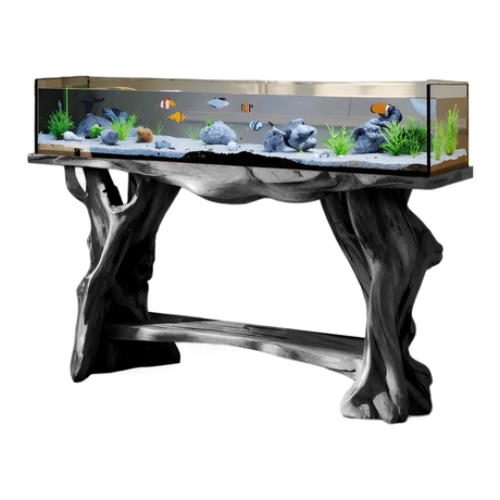 Elegant Coffee Table With Built-in Aquarium Design